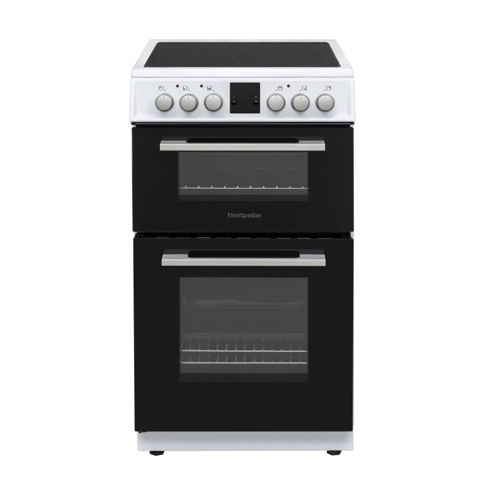 white double oven cooker